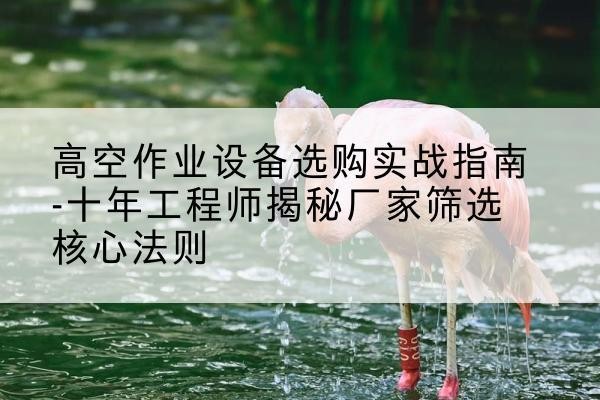 淮上剪叉式升降机厂家-高空作业设备选购实战指南-十年工程师揭秘厂家筛选核心法则